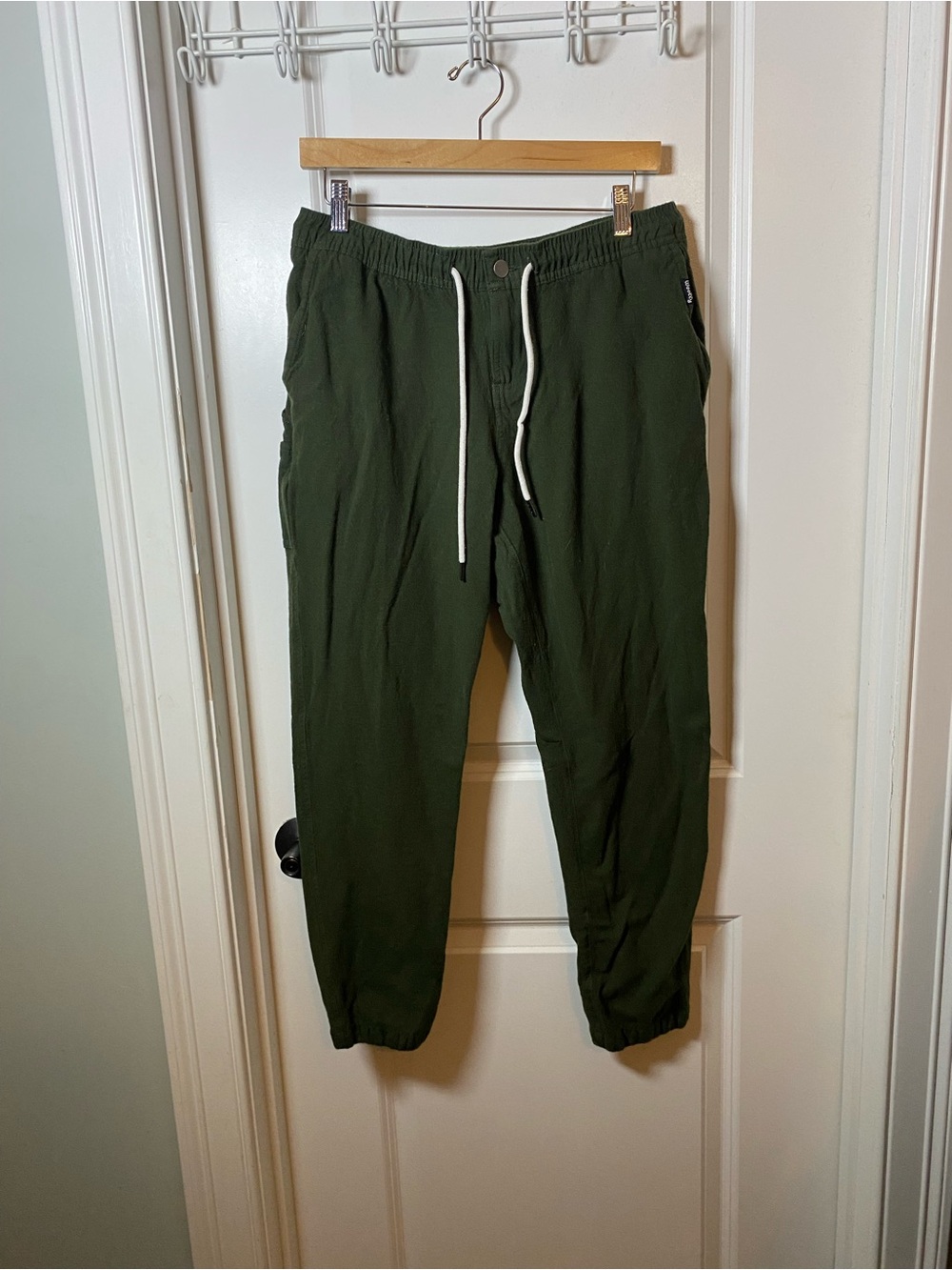 Wooly Threads Olive Green Drawstring Merino Bamboo Pants